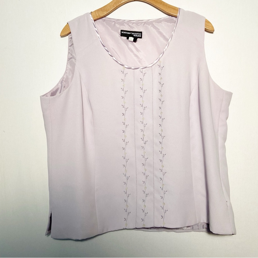 Norton McNaughton Womens Top‎ Sleeveless Career Lavender Size 18W Cami